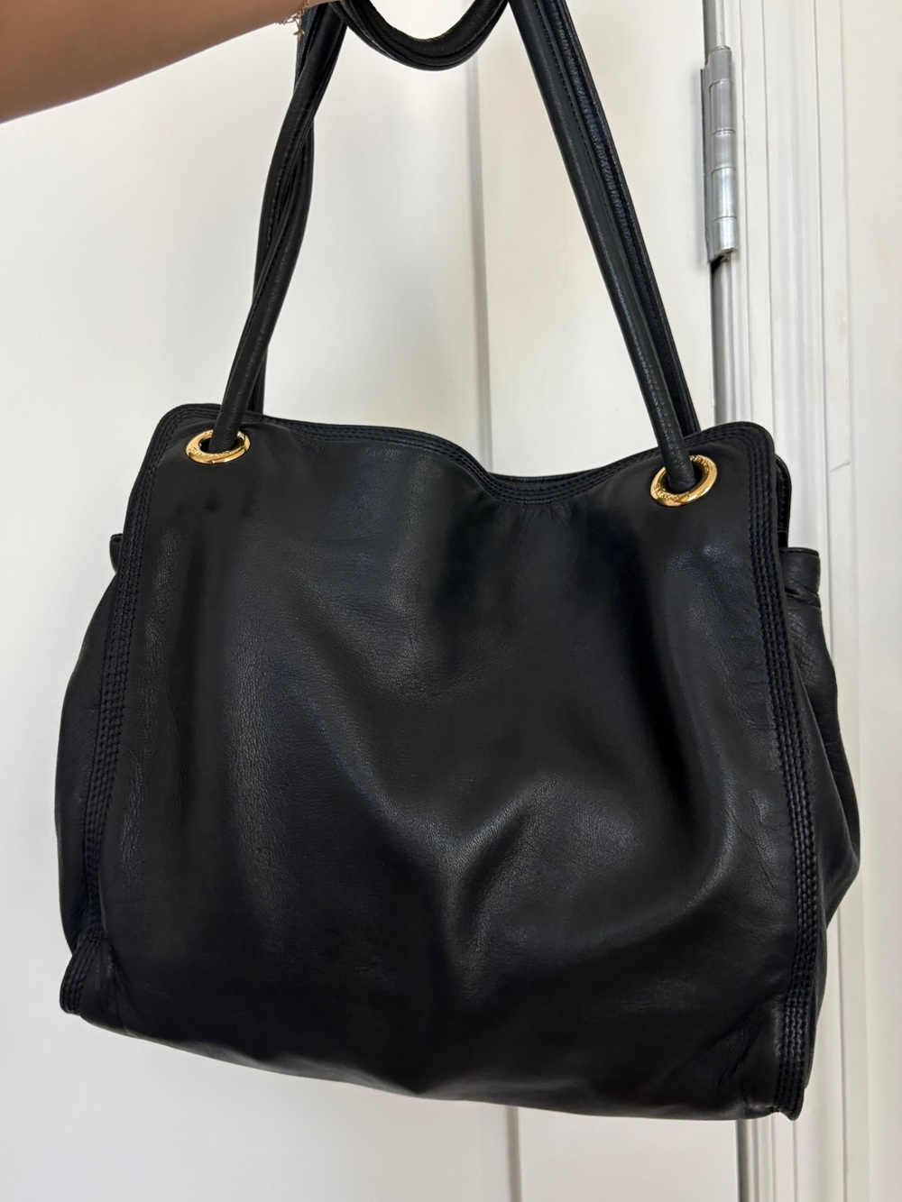 vintage Loewe shopper bag dark navy blue - Picture 8 of 8